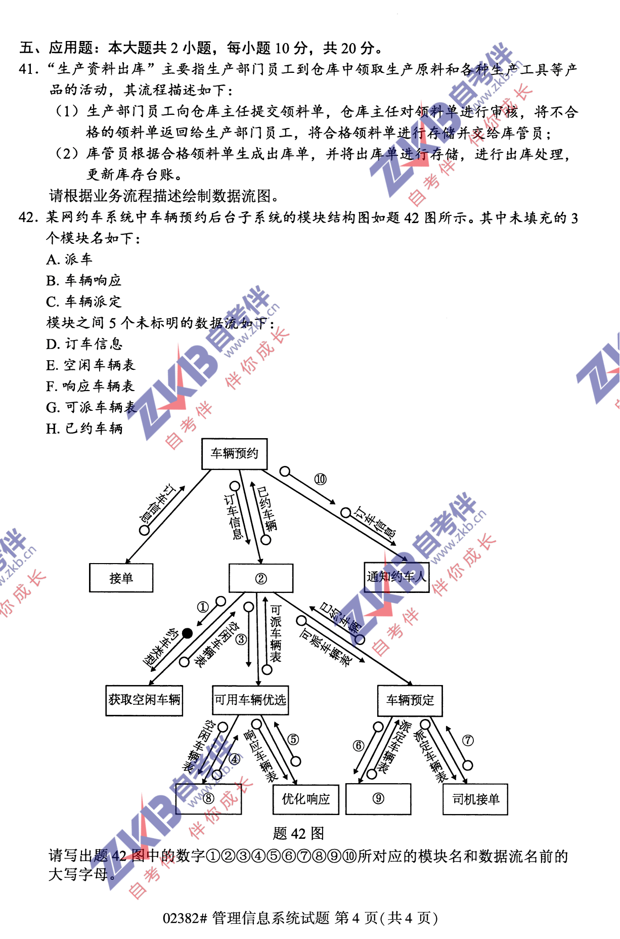 2021年10月福建自考02382管理信息系統試卷